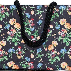Disney Minnie Mouse Floral Tote Bag with Rope Handle - NEW